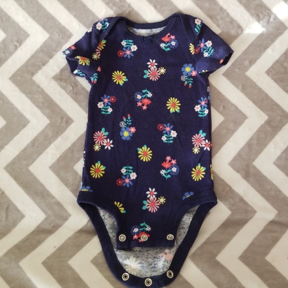 Baby navy blue onesie